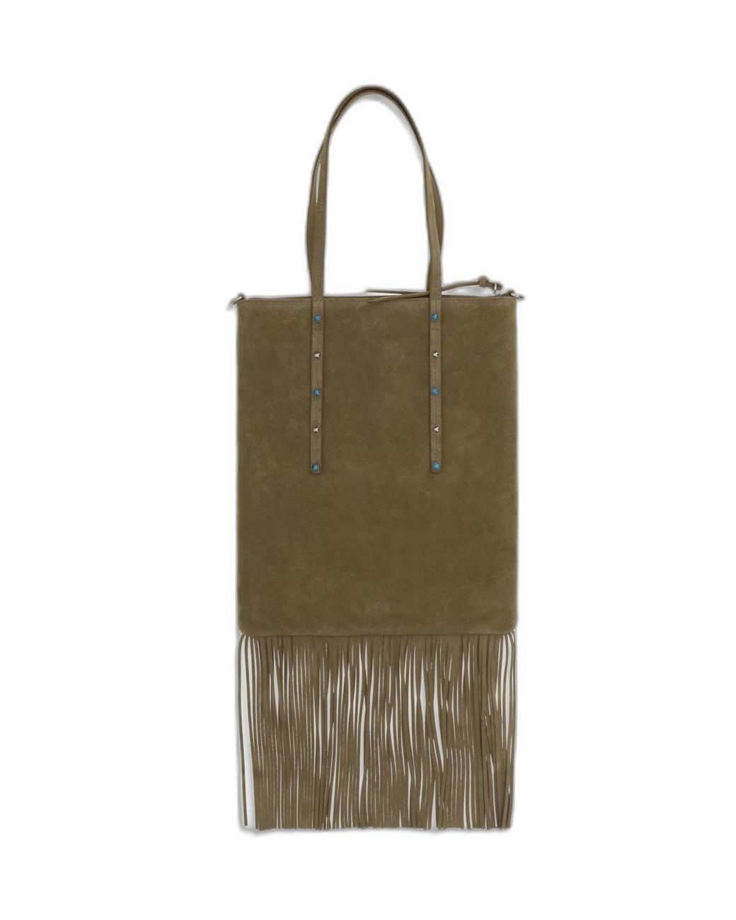 Pinko Green Suede Shoulder Bag