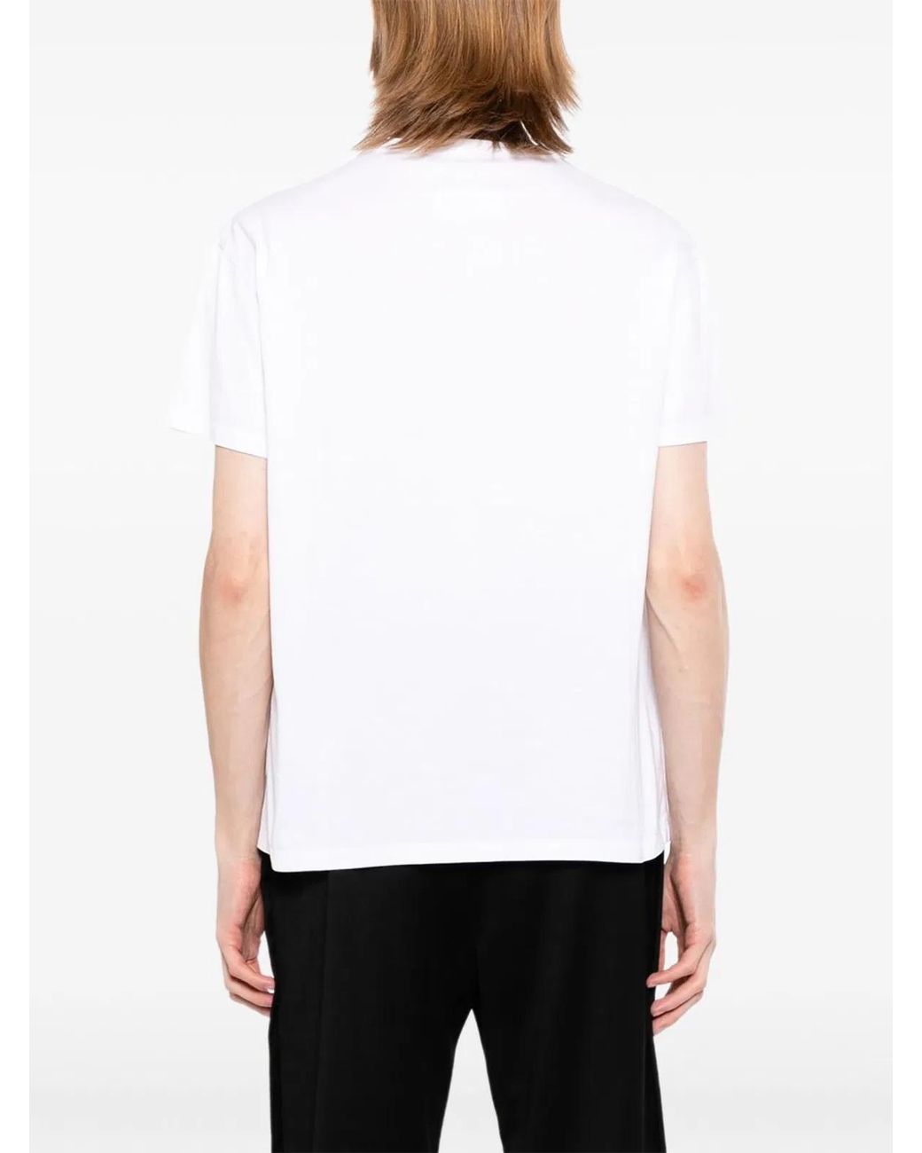 Maison Margiela White Distorted Logo T-Shirt for men
