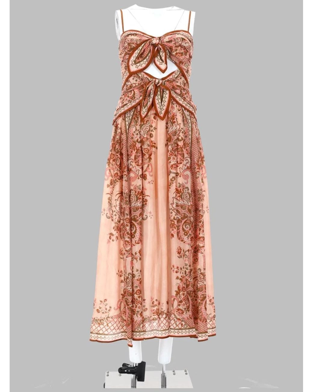 Zimmermann White Midi Aster Silk Gown