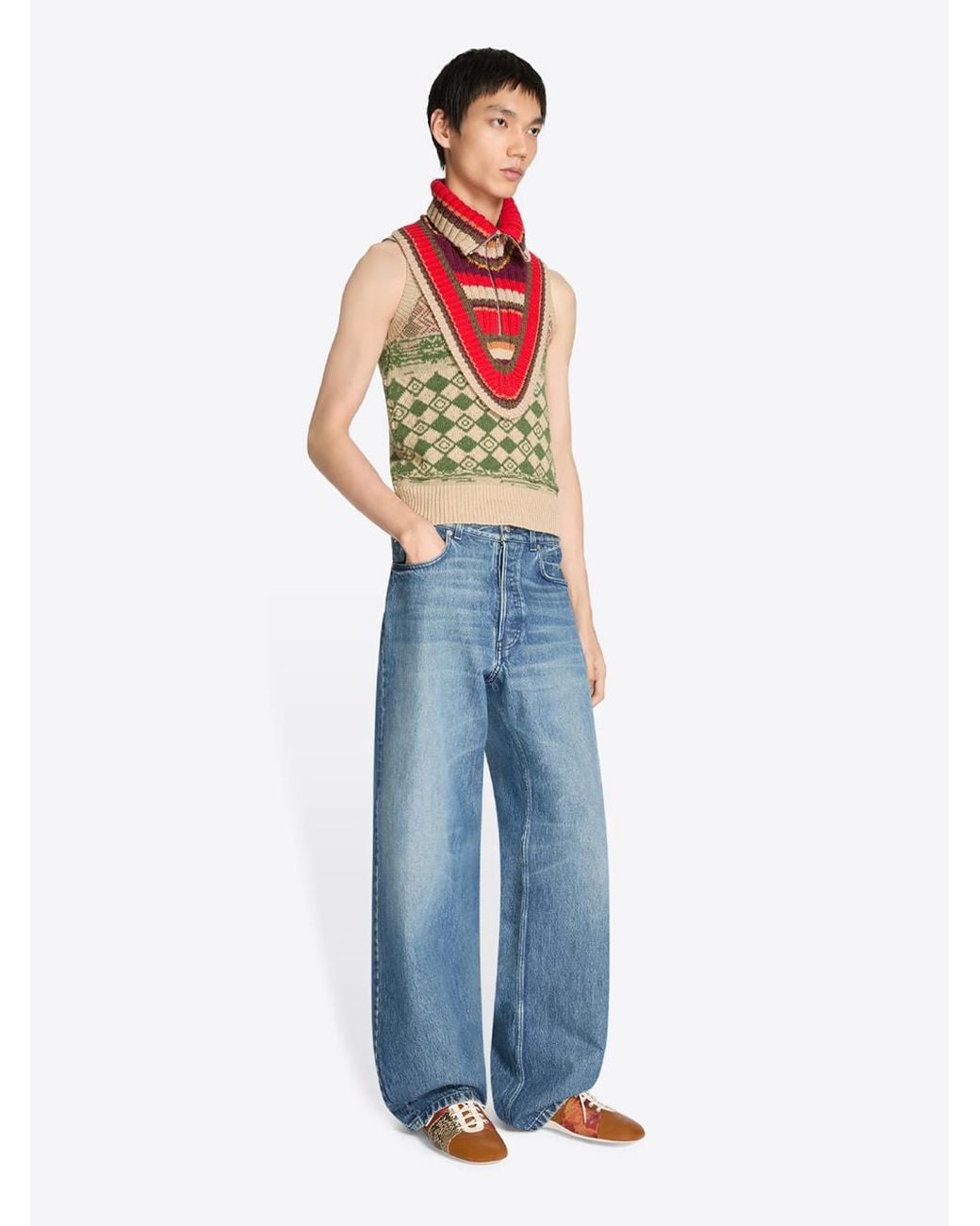 Dries Van Noten Blue Jeans "Peyter" A Gamba Dritta for men