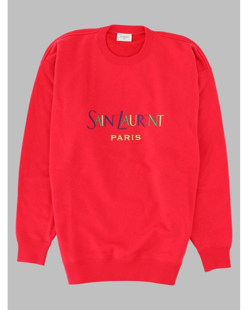 Saint Laurent Red Felpa Con Logo