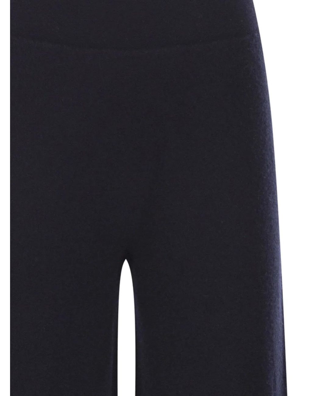 Vanisé Blue Cashmere Wide-Leg Trousers