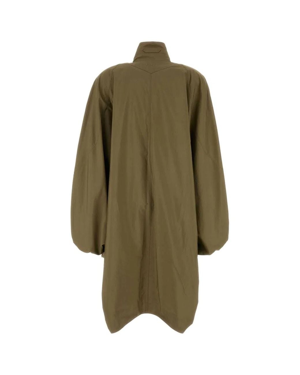 Chloé Green High Neck Trench Coat