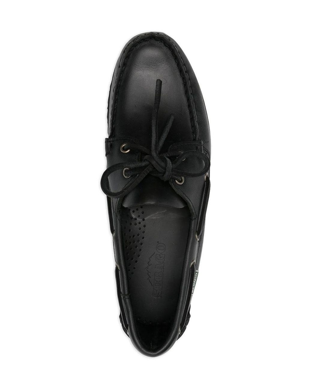 Sebago Black Ranger Waxy Leather Loafers for men