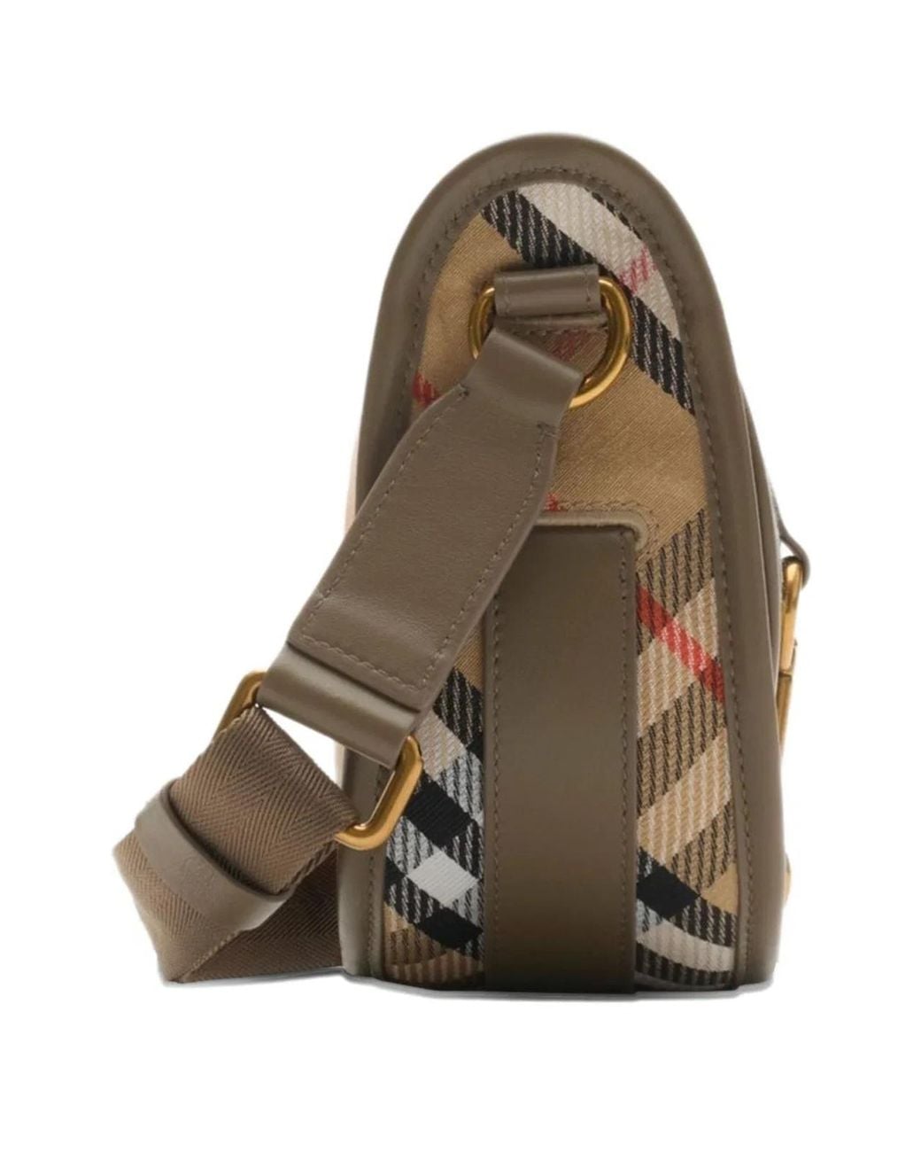 Burberry Metallic Sand Ip Check Clip Messanger Bag