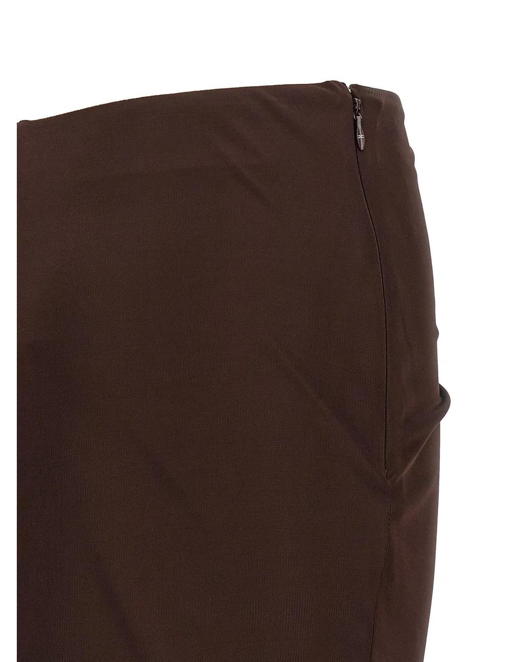 Elisabetta Franchi Brown Viscose Mini Skirt
