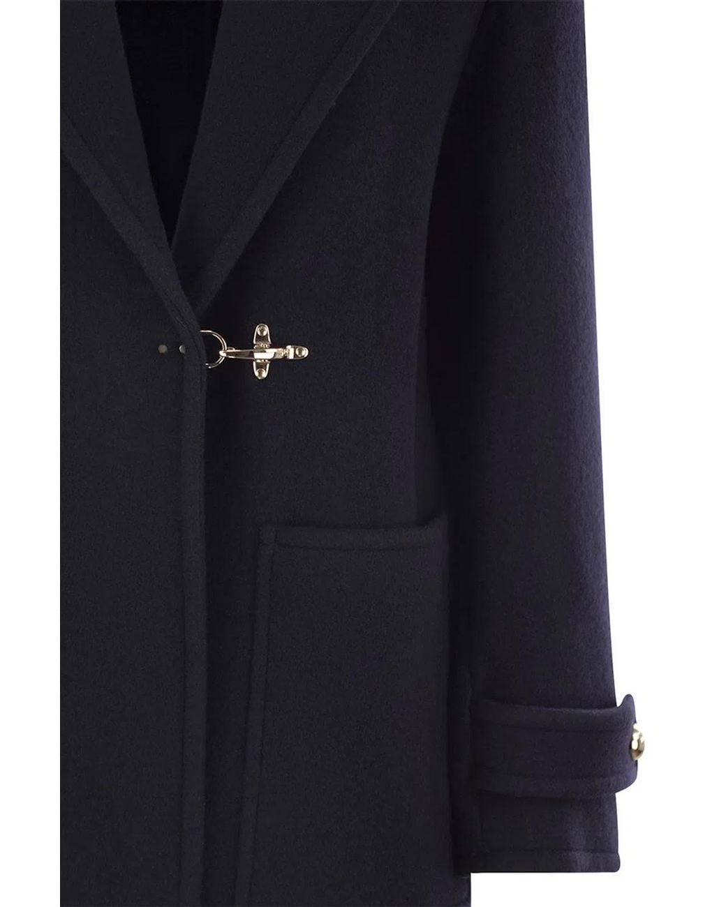 Fay Black Wool And Cashmere Coat