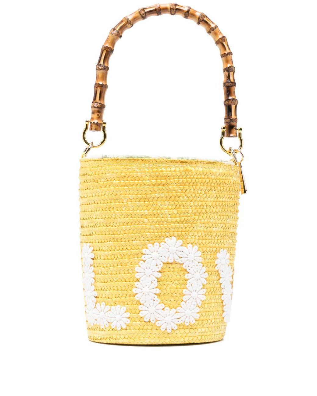 VIP【送料関税込】LA MILANESA LOVE STRAW BUCKET BAG La Milanesa Love bucket bag in straw red color - Red - Women