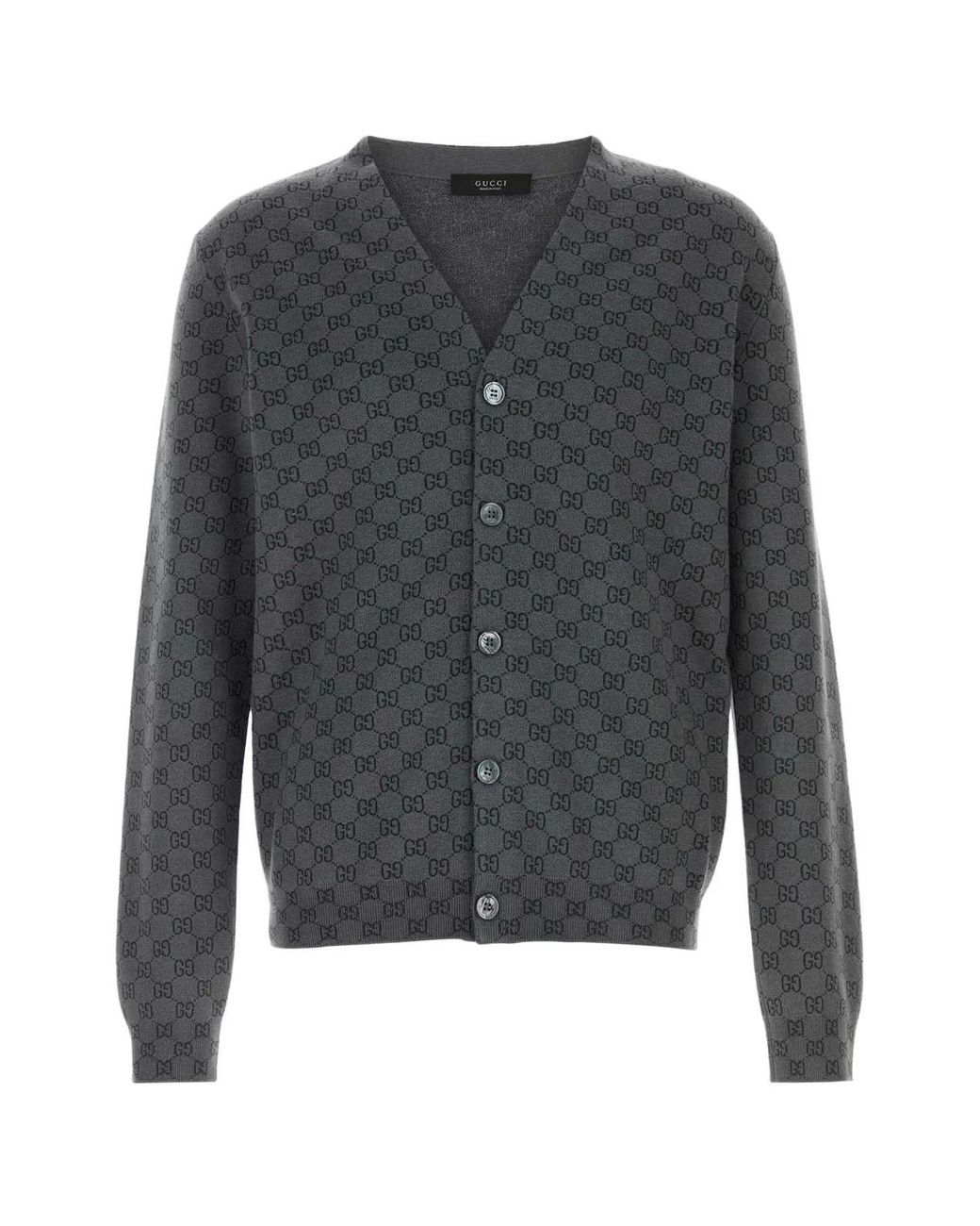 Gucci Gray V Neck Cardigans