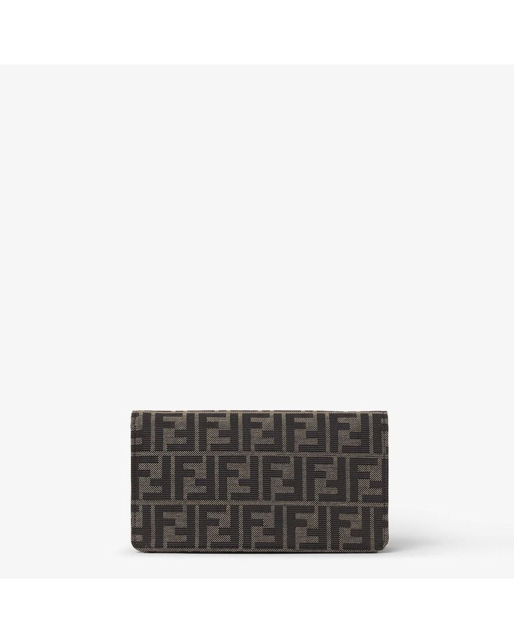 Fendi Black Tube Ff-Jacquard Wallet