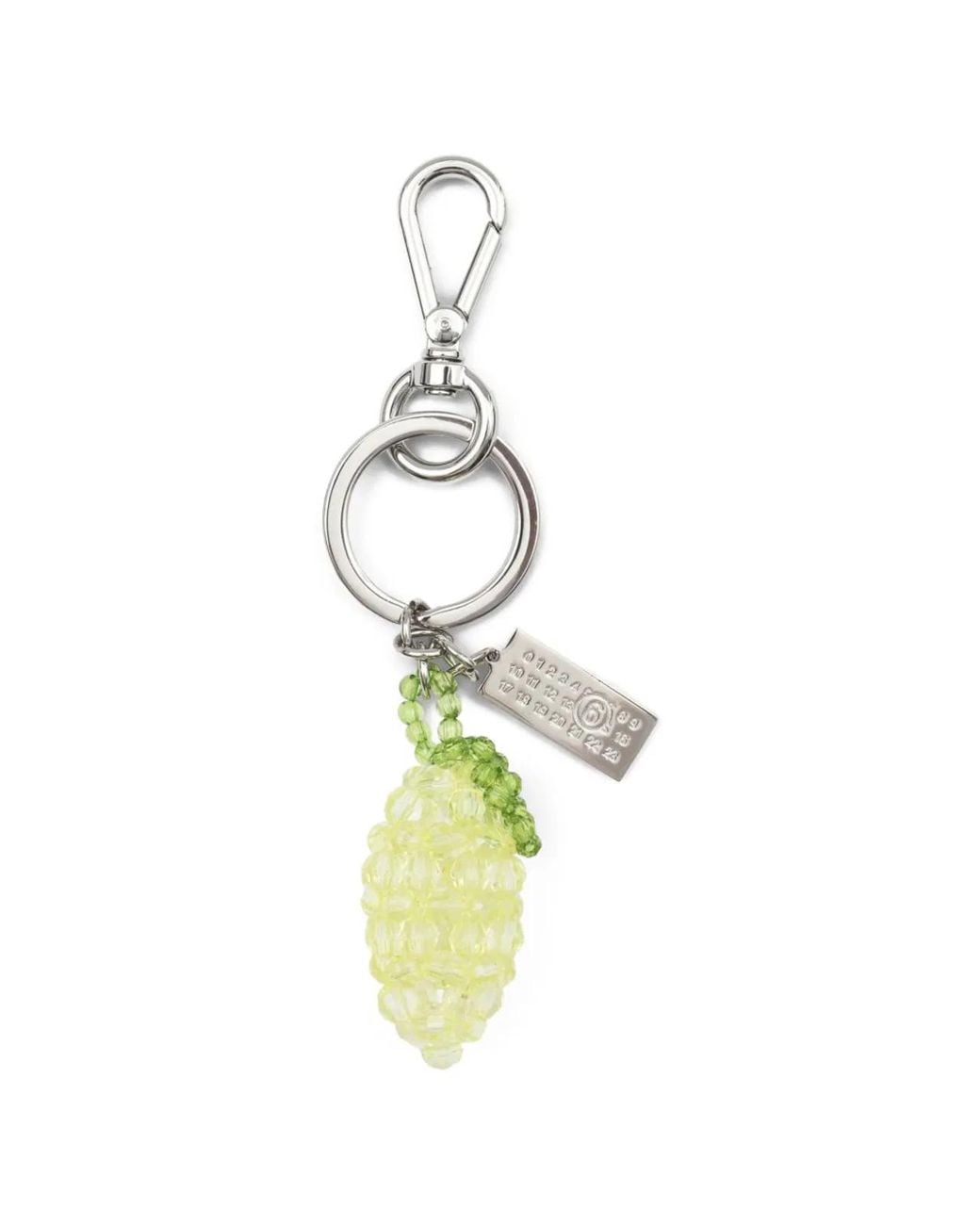 MM6 by Maison Margiela White Lemon-Shaped Keychain