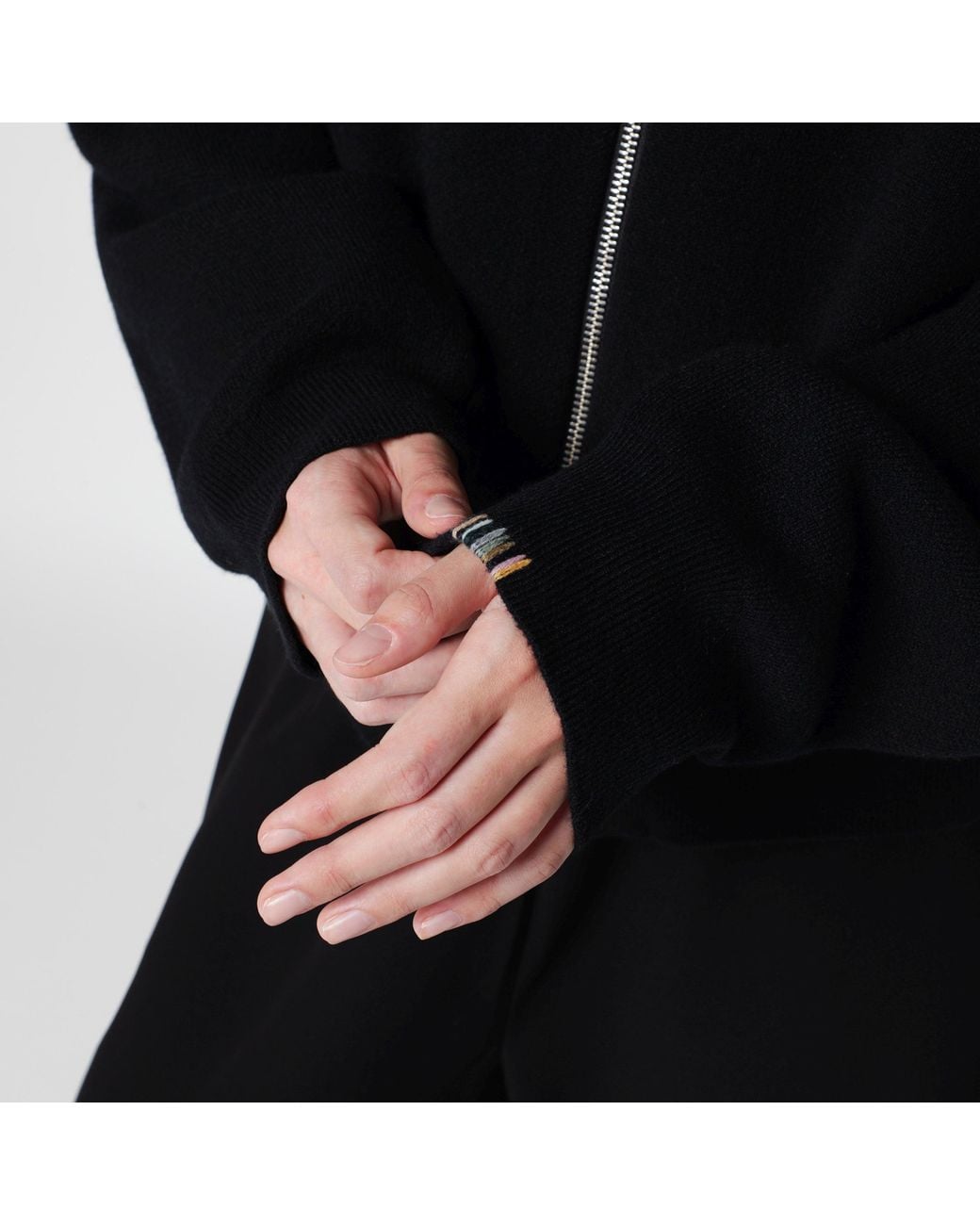 Extreme Cashmere Black Xtra Cute Zip-Up Cardigan