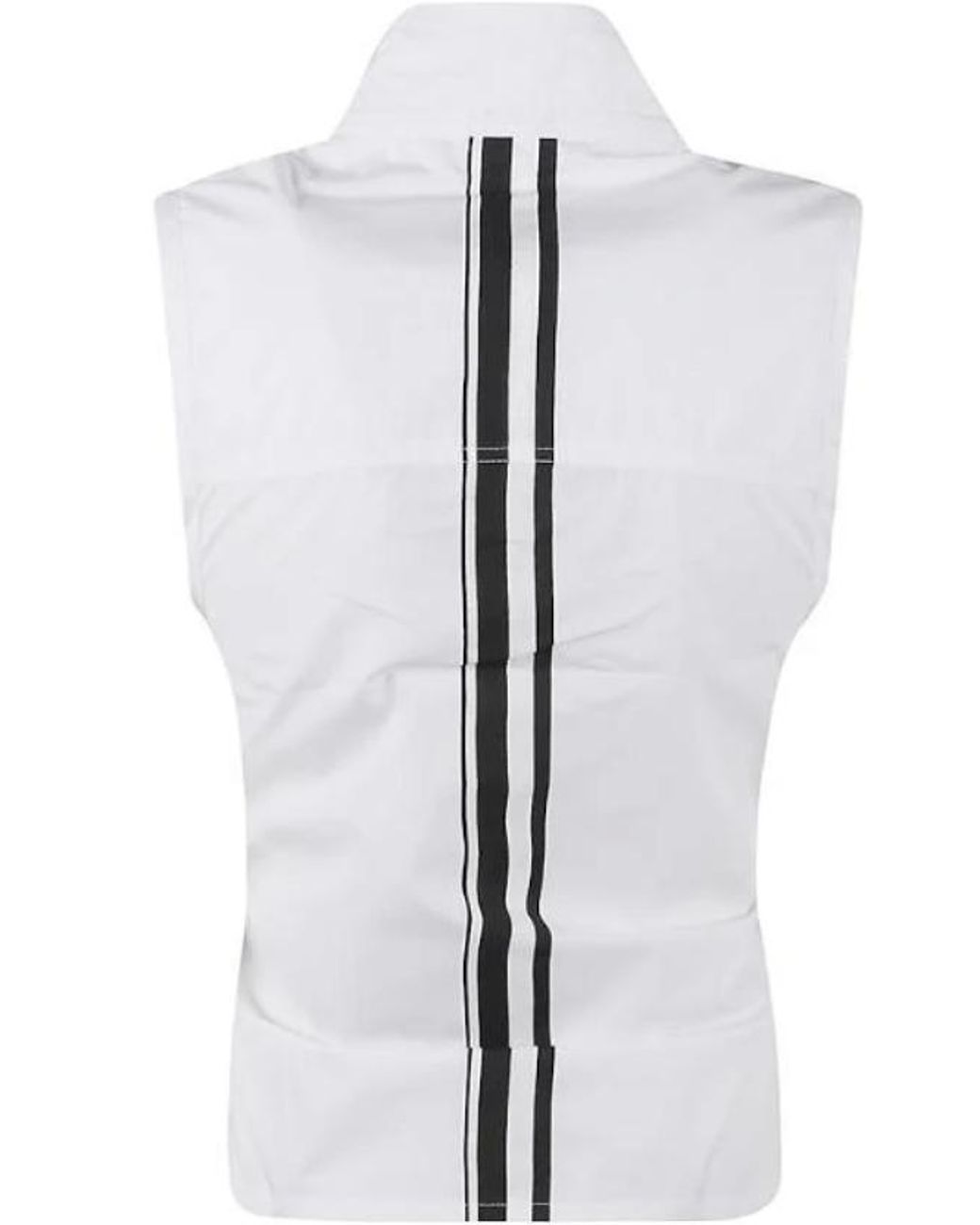Mordecai White Sleeveless Collared Dresses