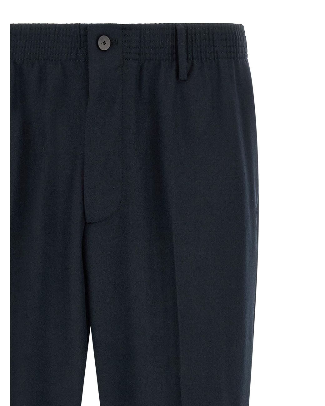 Cellar Door Blue Virgin Wool Cropped Pants for men