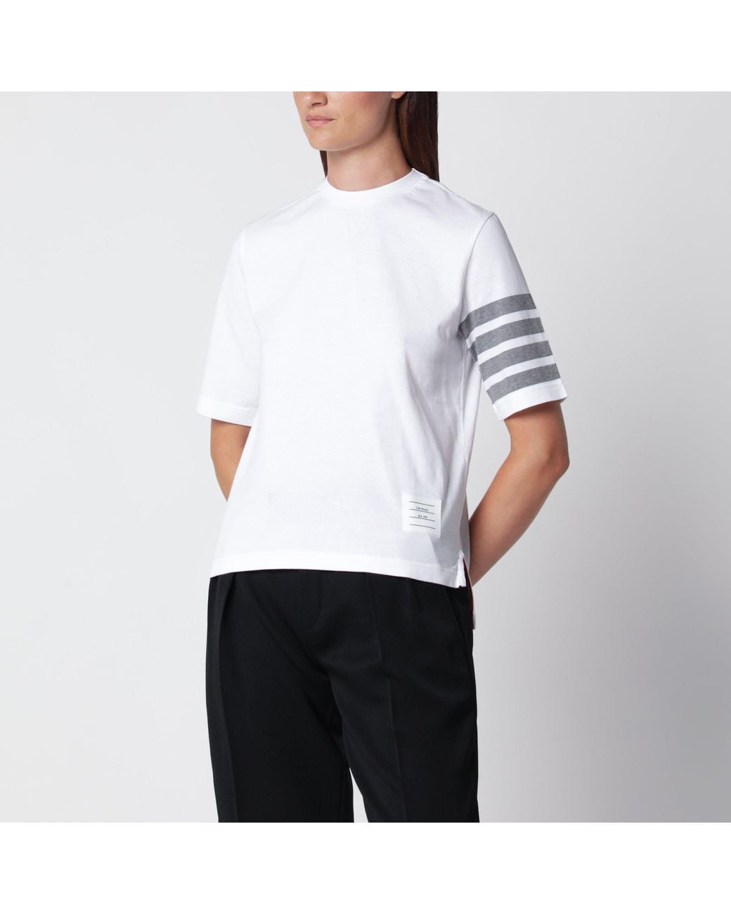 Thom Browne White Cotton Jersey T-Shirt