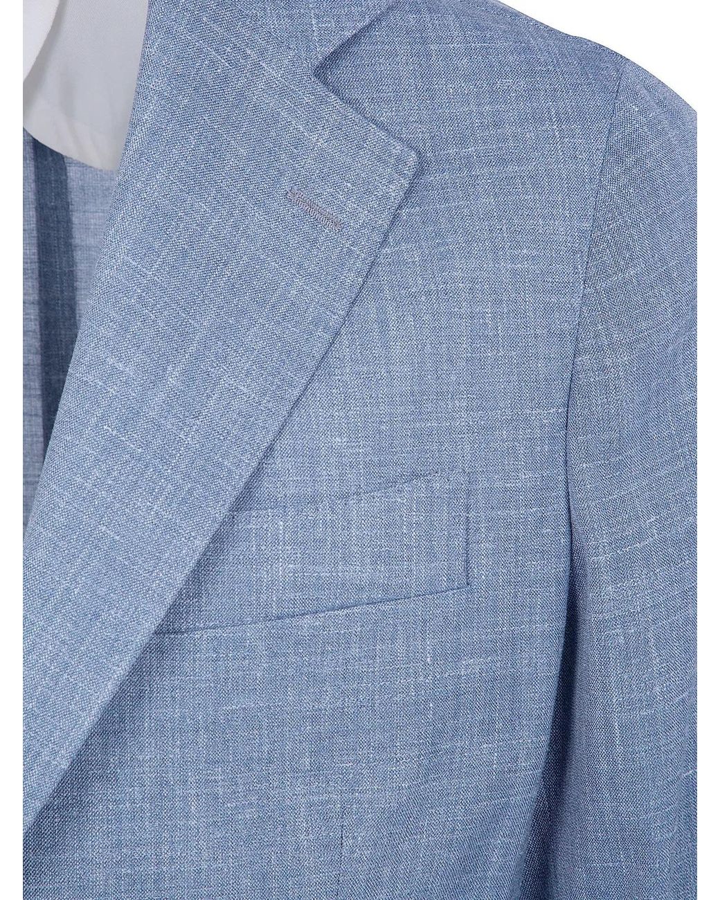 Barba Napoli Blue "Bactive Mono" Jacket for men