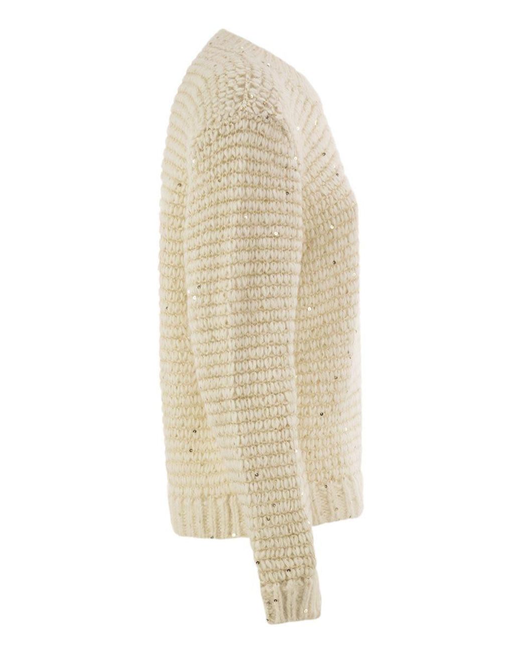 Herno Natural Alpaca-Blend Jumper With Sequins