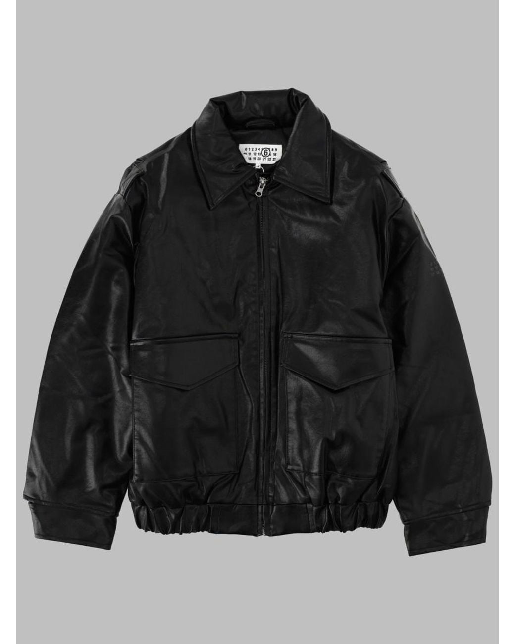 MM6 by Maison Margiela Black Giacca Biker