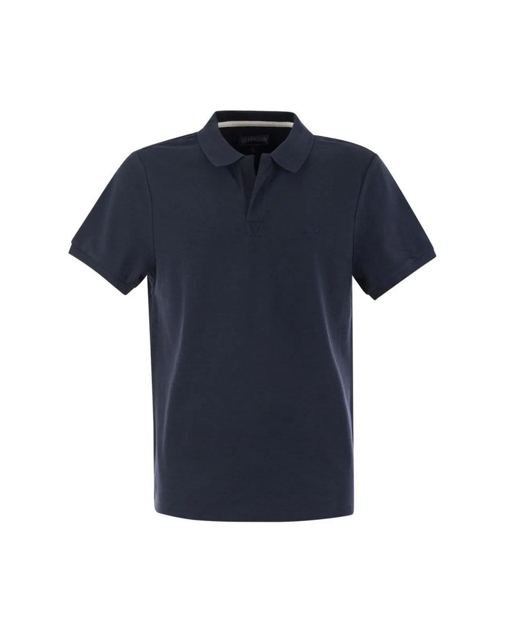 Vilebrequin Blue Organic Cotton Pique Polo Shirt for men