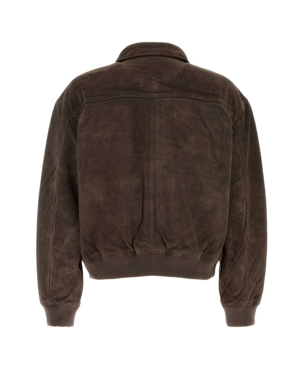 Agolde Brown Emil Suede Mini Jacket for men