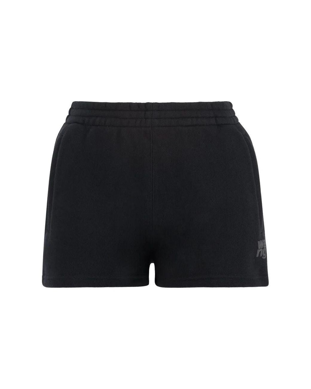 T By Alexander Wang Black Shorts With Embossed Logo