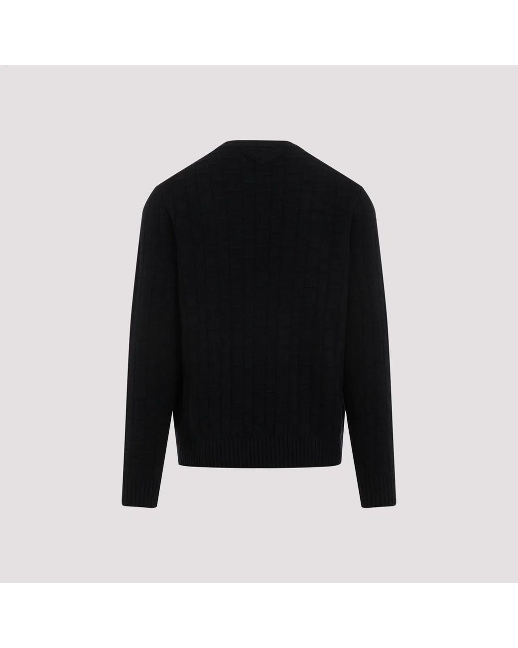 Prada Black Crewneck Pullover Sweater for men