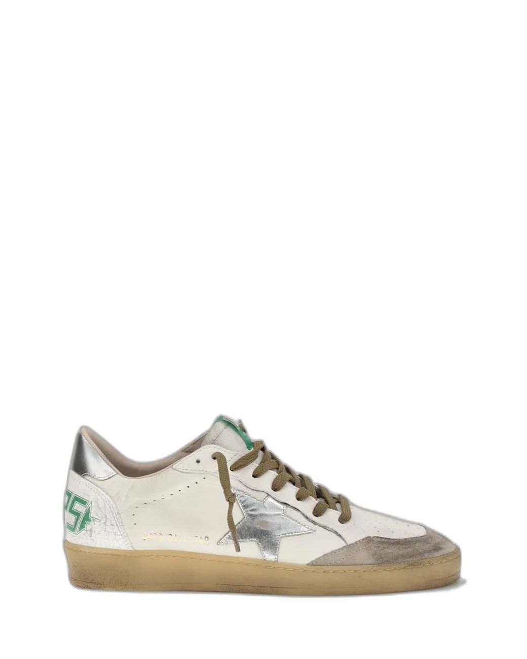 Golden Goose Deluxe Brand White Ballstar Nappa Upepr Suede Toe Lami for men