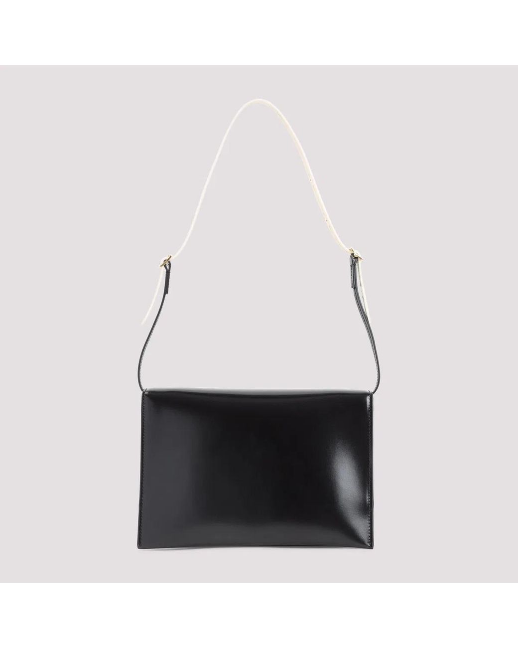 Jil Sander Black File Small Leather Crossbody Bag