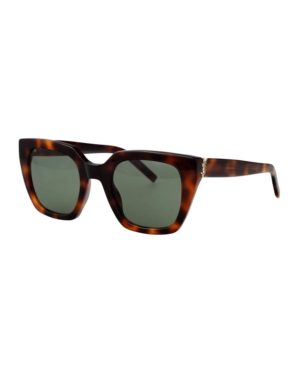 Saint Laurent Green Acetate Havana Sunglasses