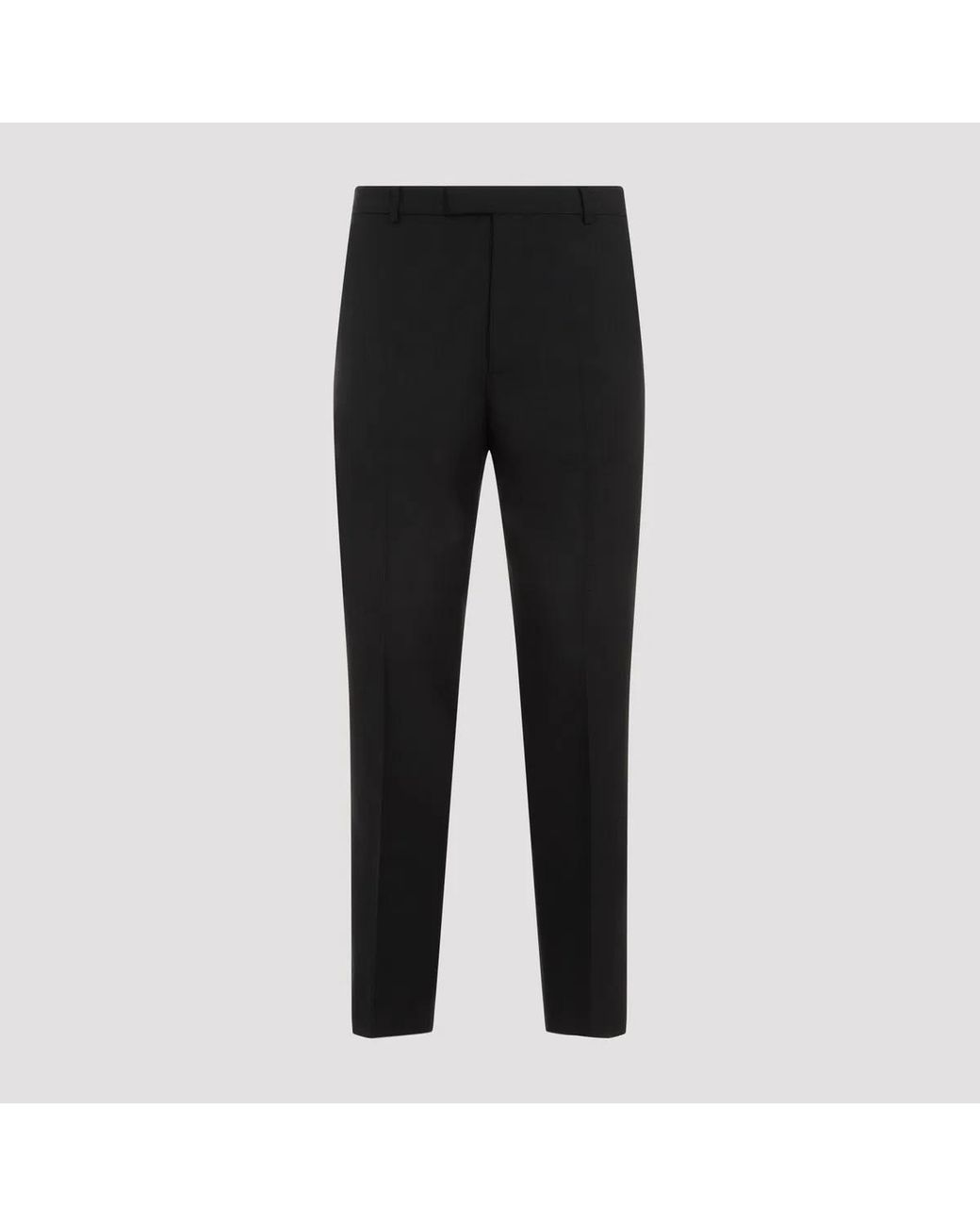 Gucci Black Wool Blend Twill Bush-Trousers for men