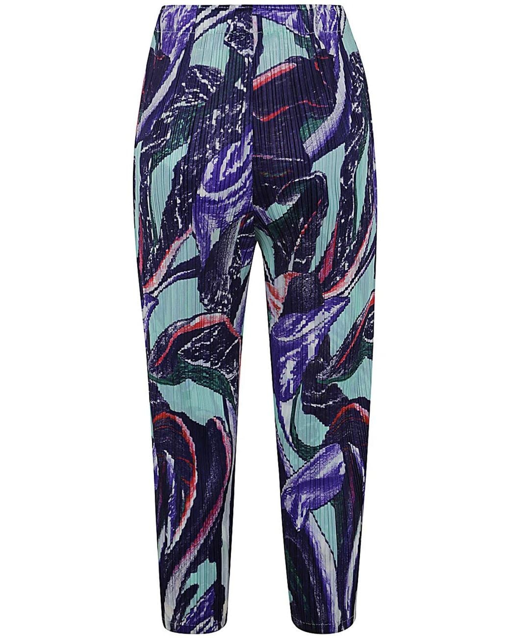 Pleats Please Issey Miyake Blue Pleats Please By Issey Miyake Tardivo Pants