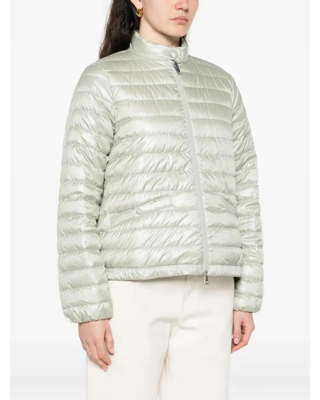 Moncler White Azalee Short Down Jacket
