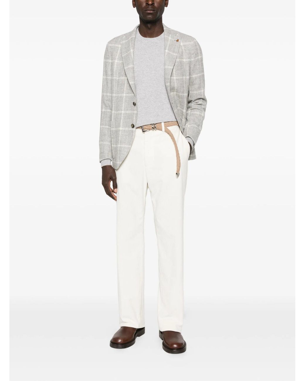 Latorre Gray Baby Alpaca Wool Jacket for men