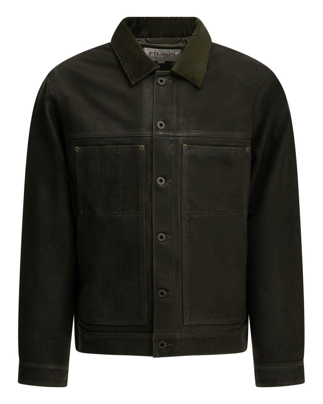 Filson Black "Cruiser" Leather Jacket for men