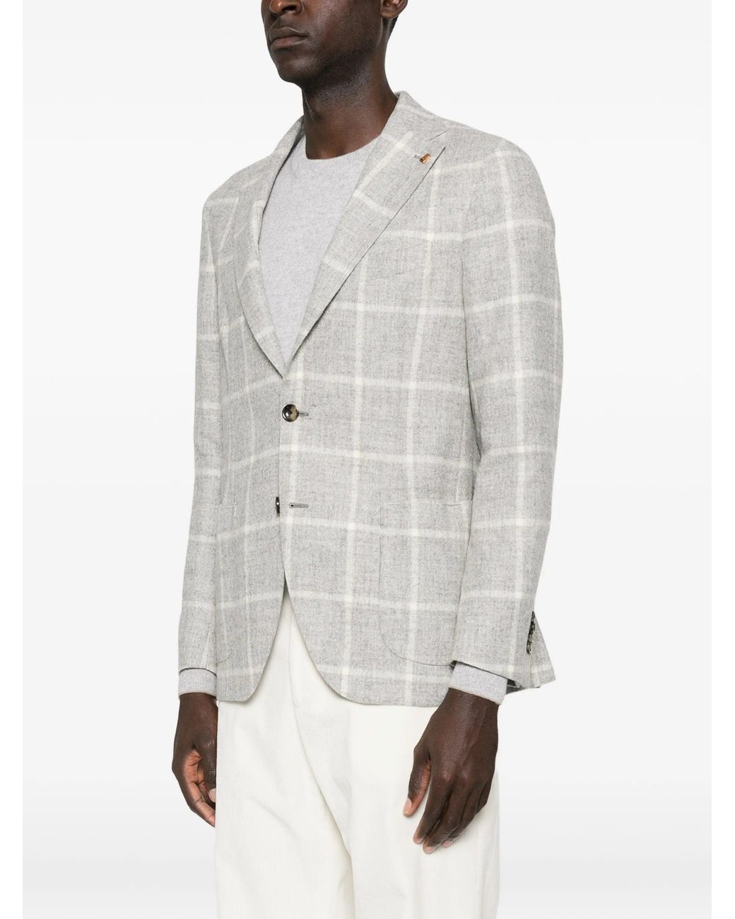 Latorre Gray Baby Alpaca Wool Jacket for men
