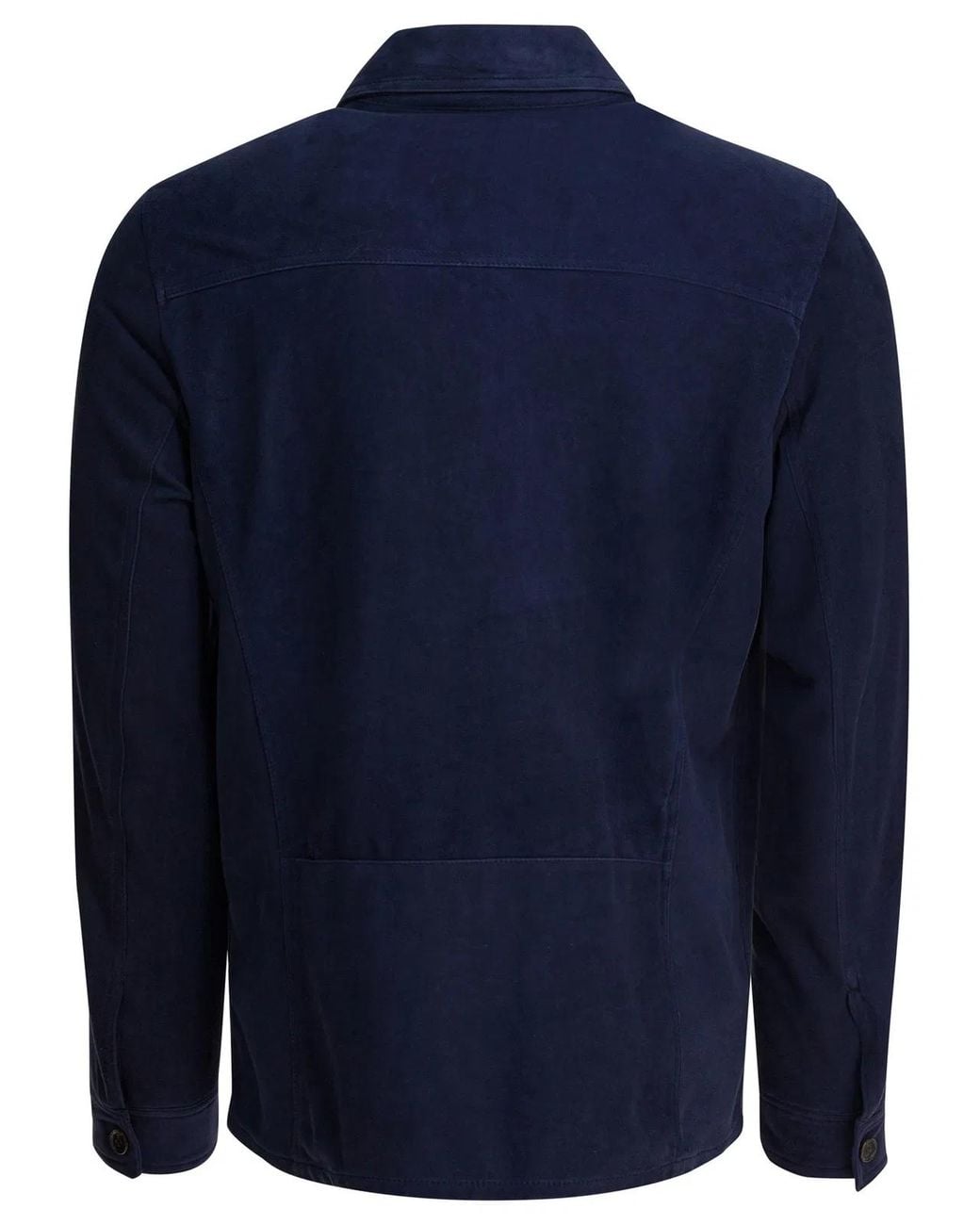 Altum Blue Suede Overshirt Jacket for men
