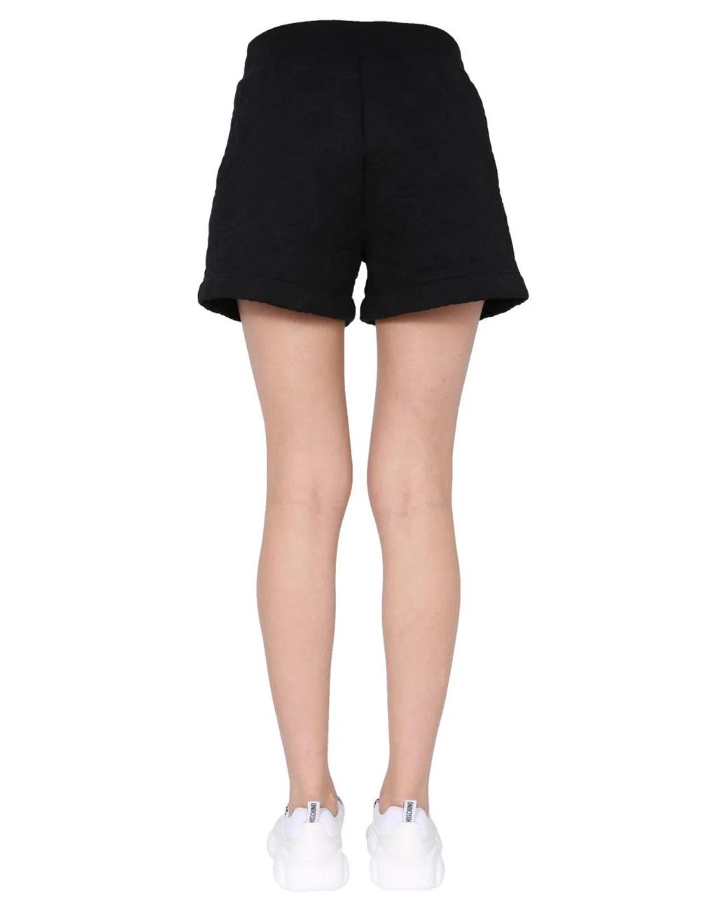 Moschino Couture Black Smile Quilted Bermuda