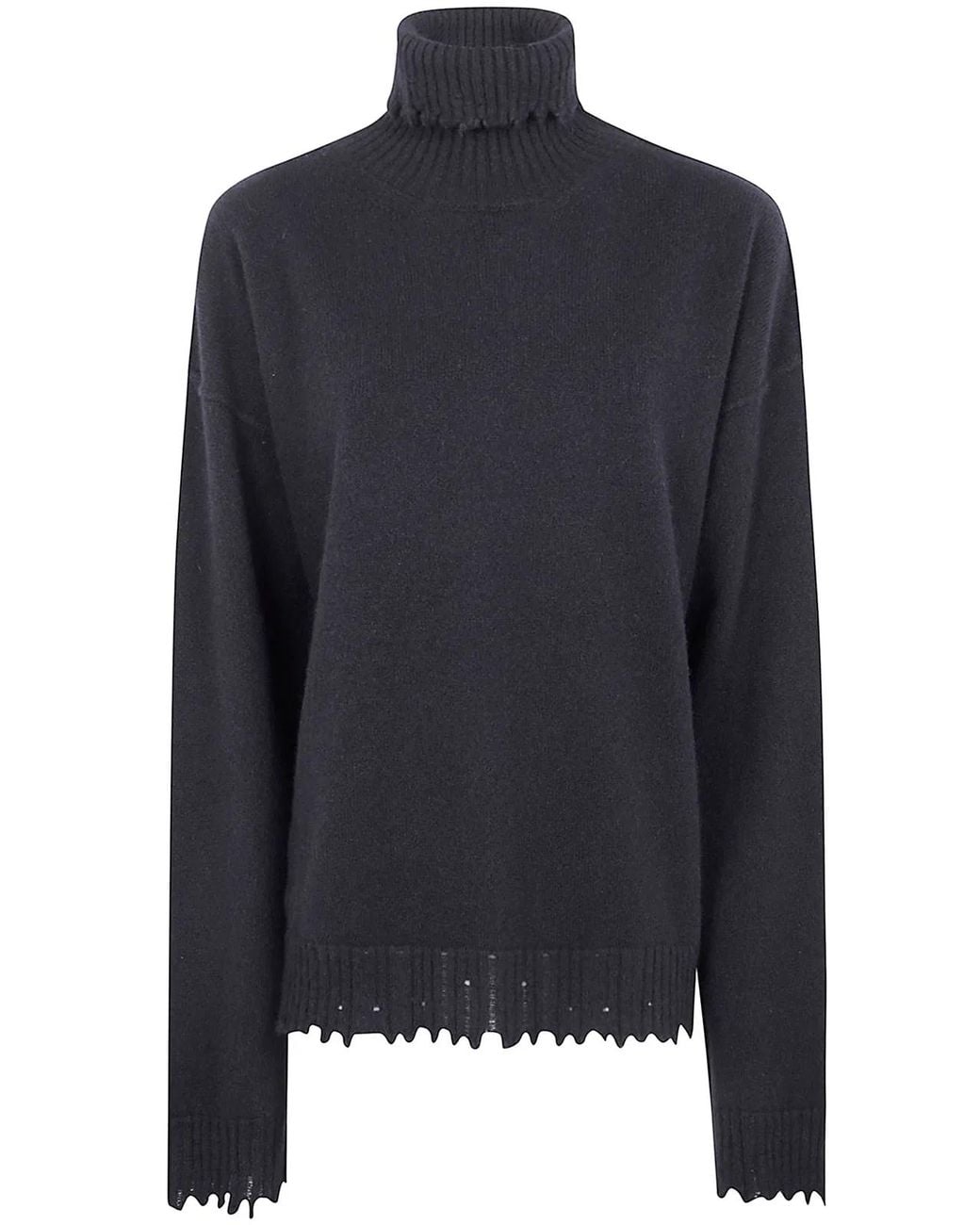 Uma Wang Blue "High Neck Top" Sweater