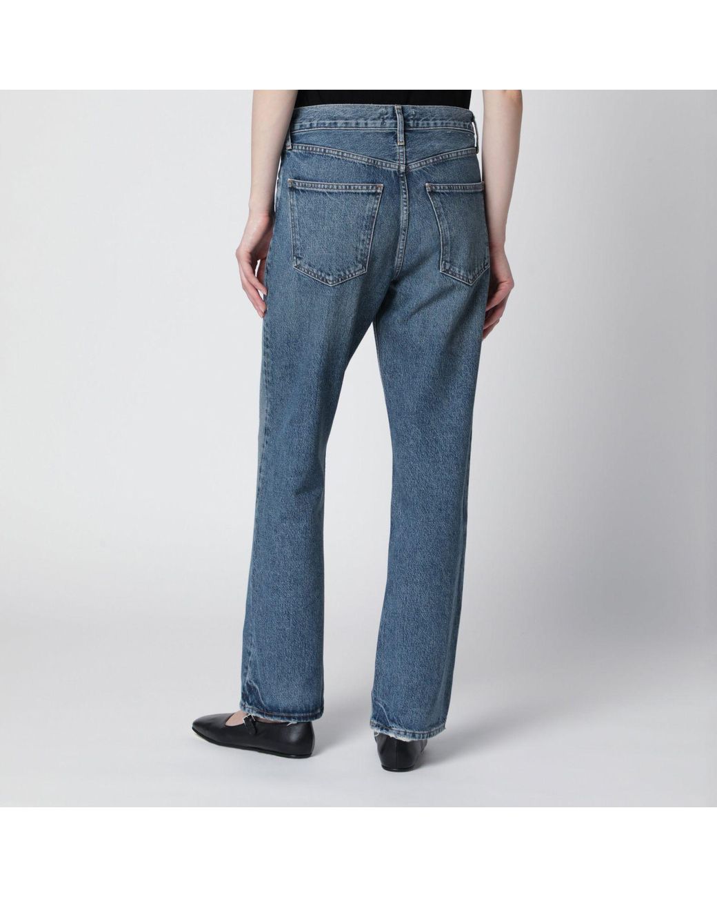 Agolde Blue Lana Straight-Leg Jeans