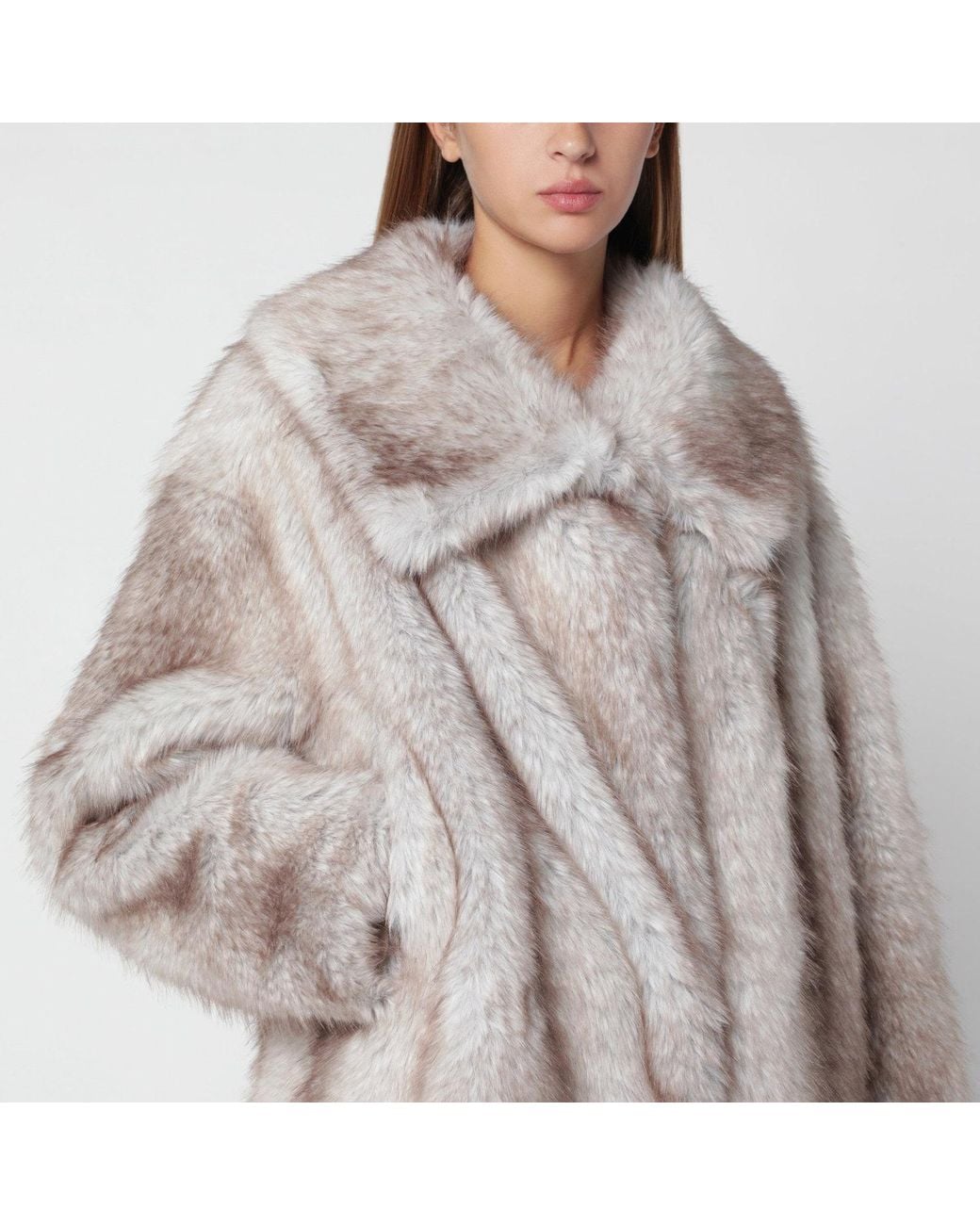 SWD by S.w.o.r.d. Gray Pearl Faux Fur Coat