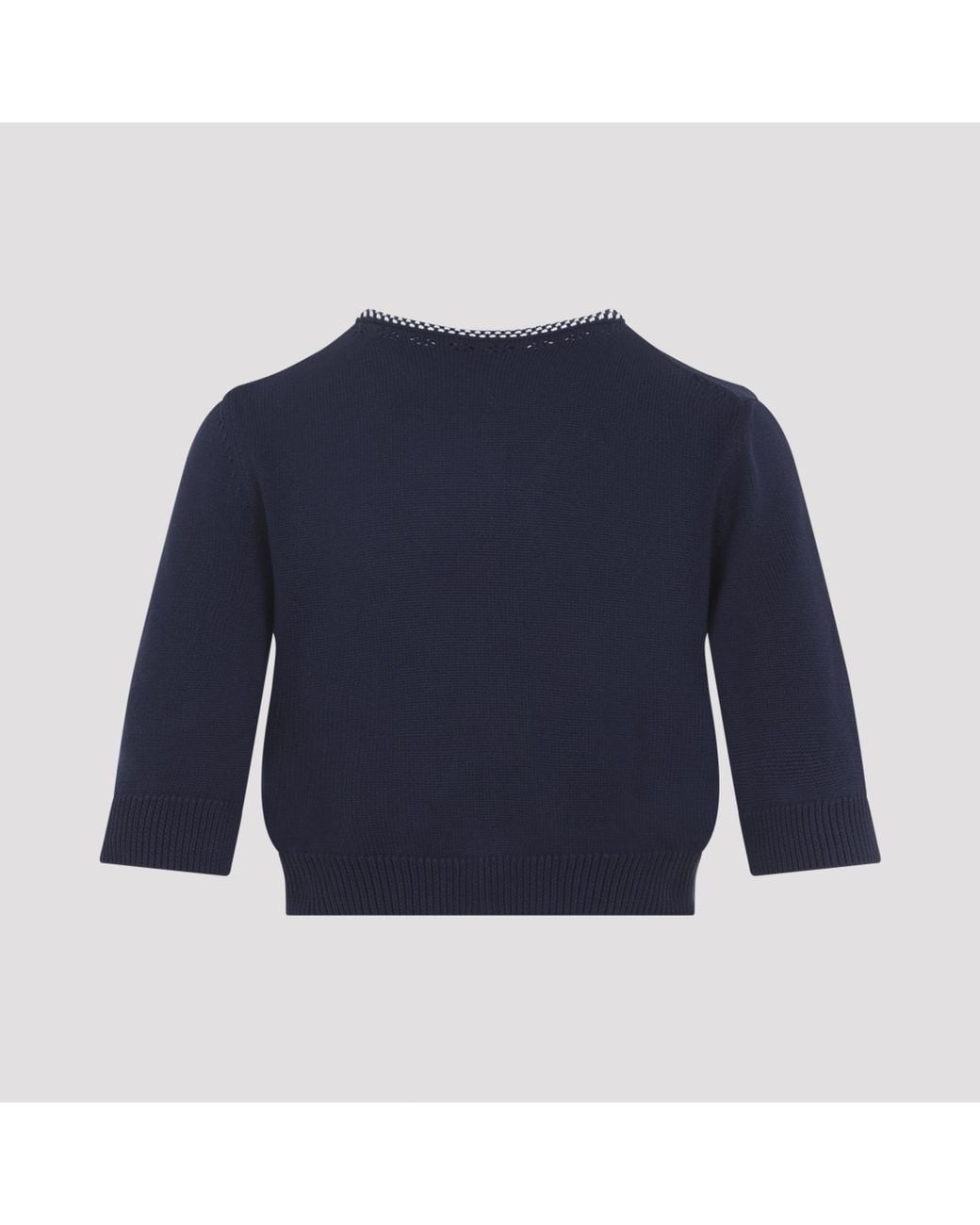 Miu Miu Blue Short Cotton Cardigan