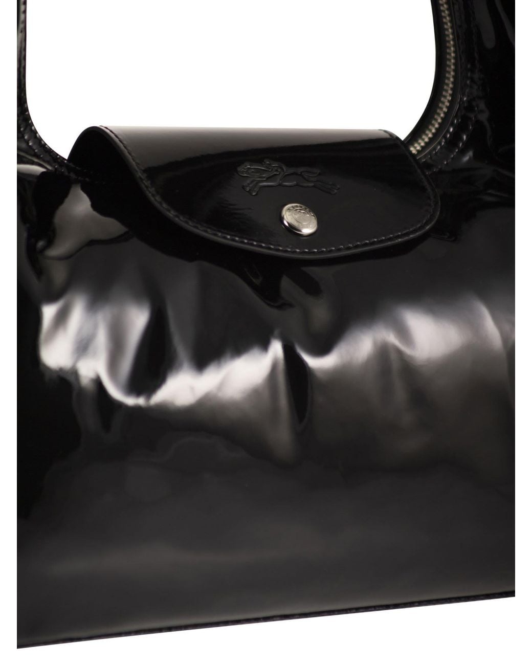 Longchamp Black Le Pliage Xtra Glossy L