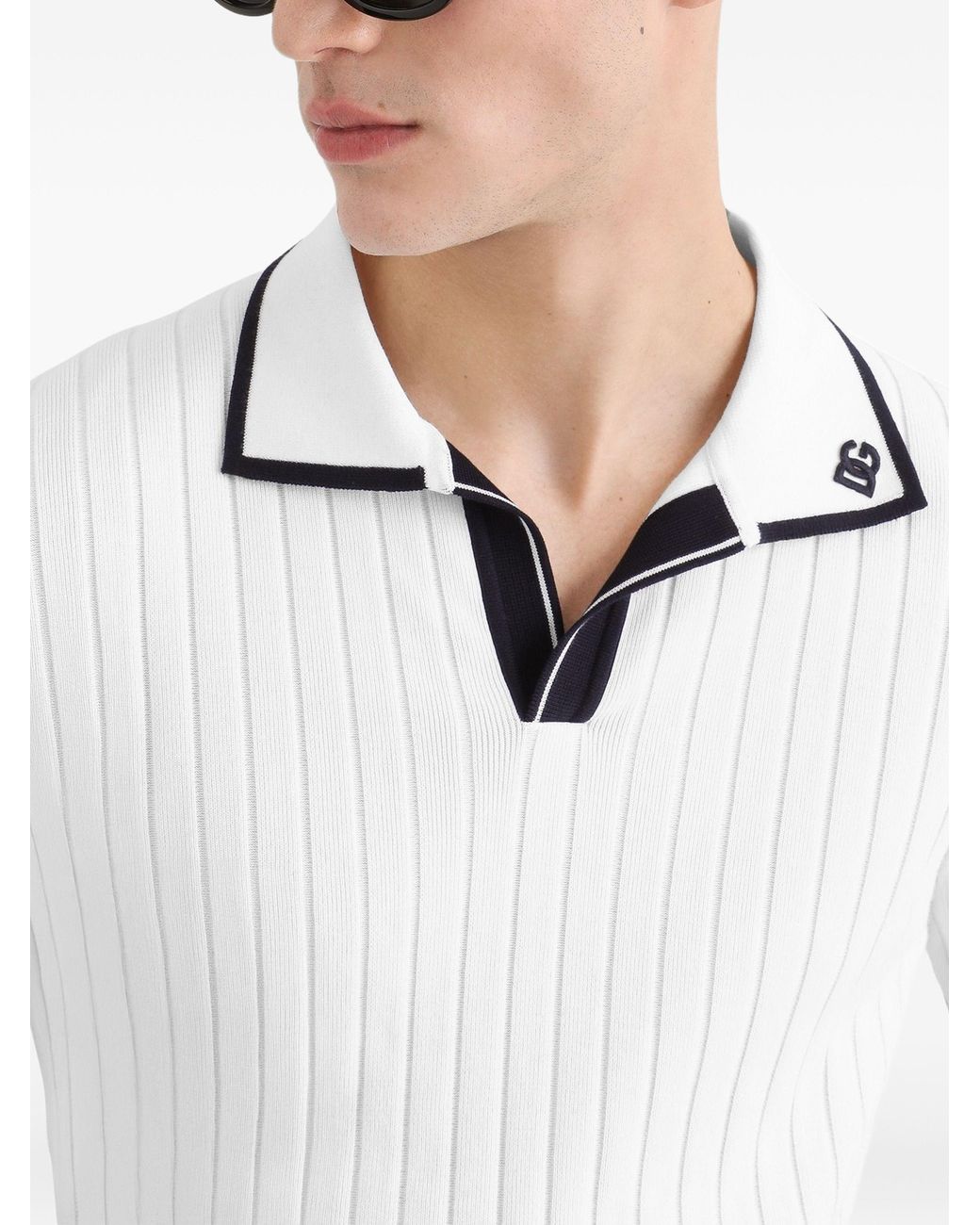 Dolce & Gabbana White Polo Mc for men