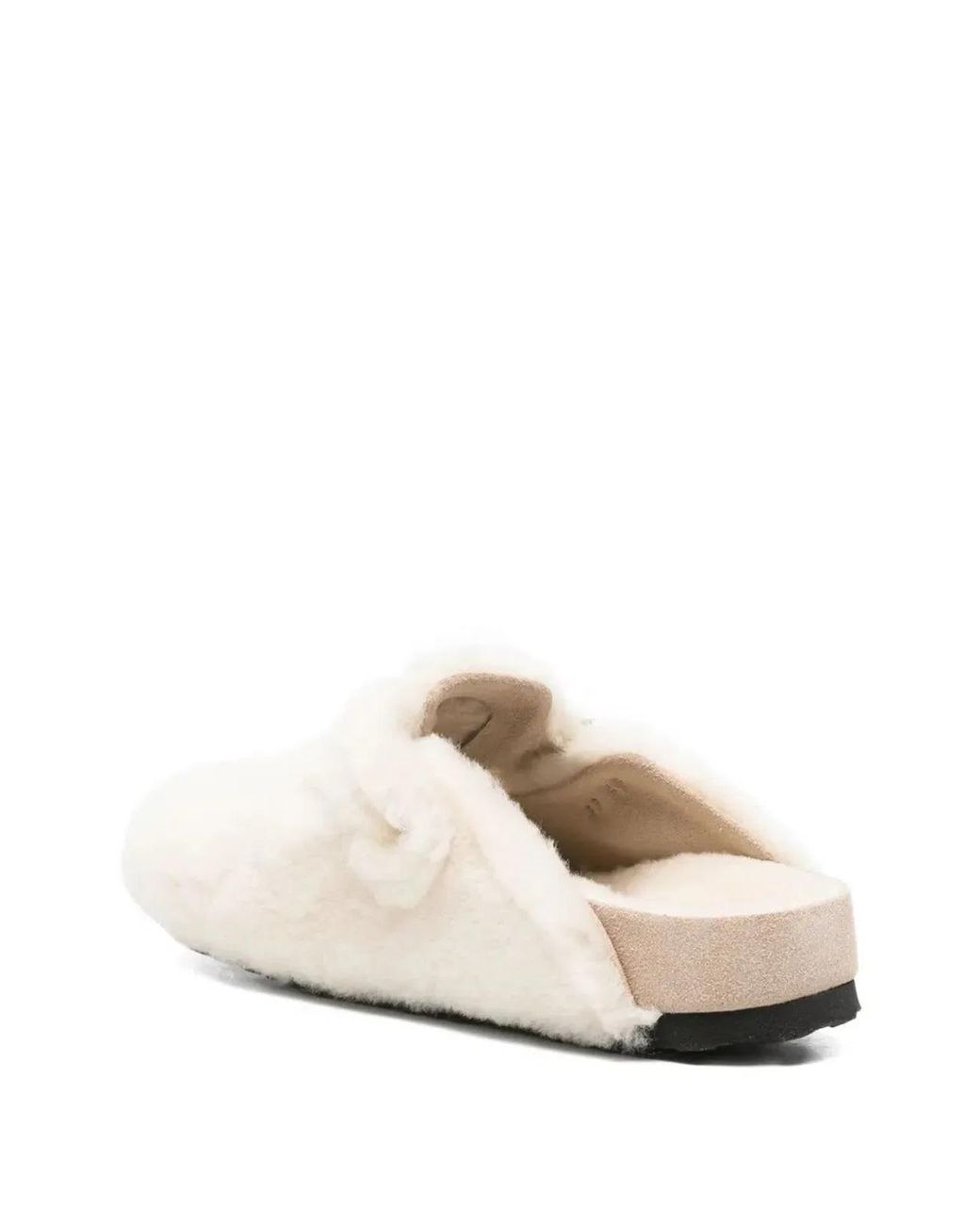 Birkenstock White Boston Shearling Clogs