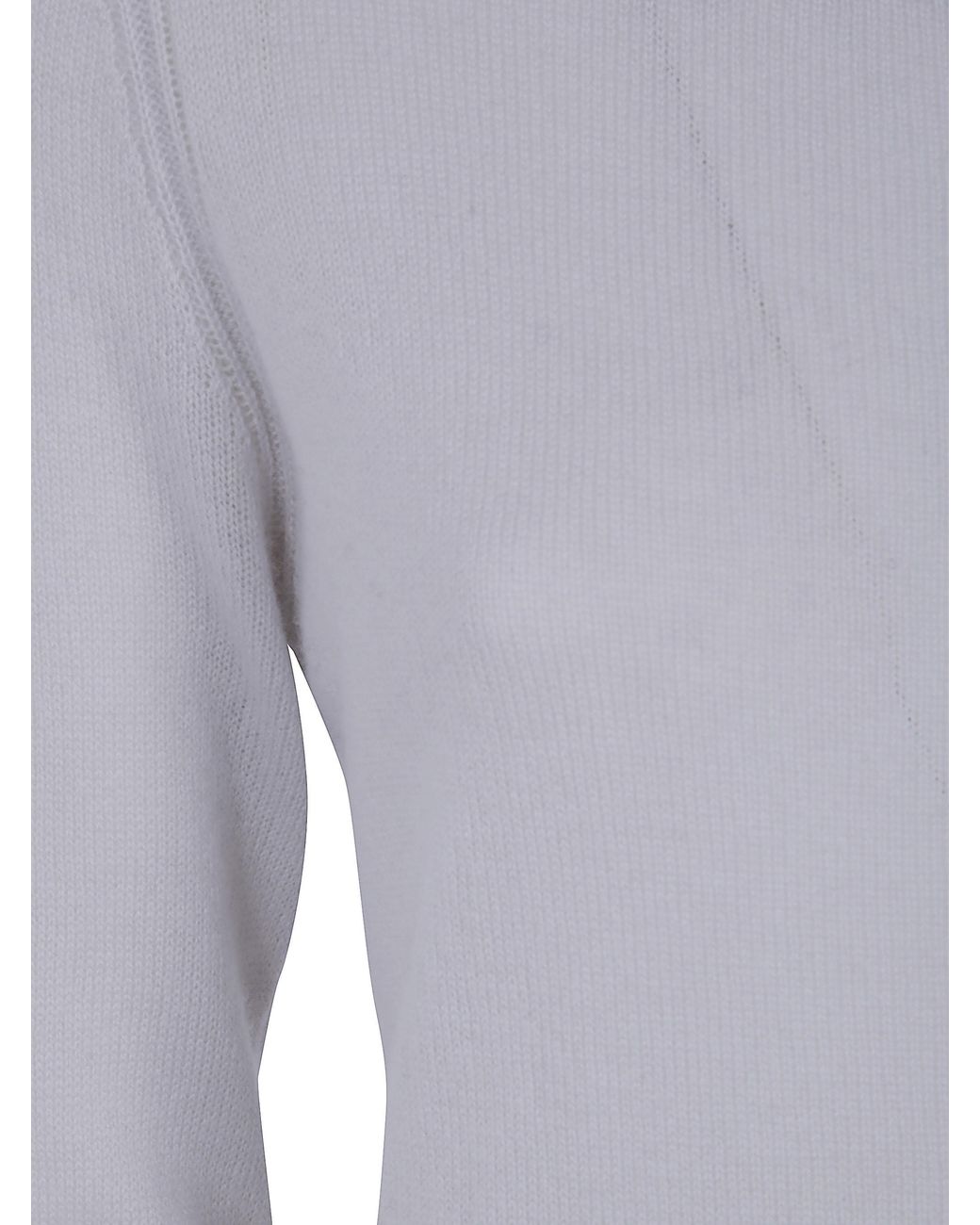 Rossopuro Gray Long Sleeved Boat Neckline Sweater