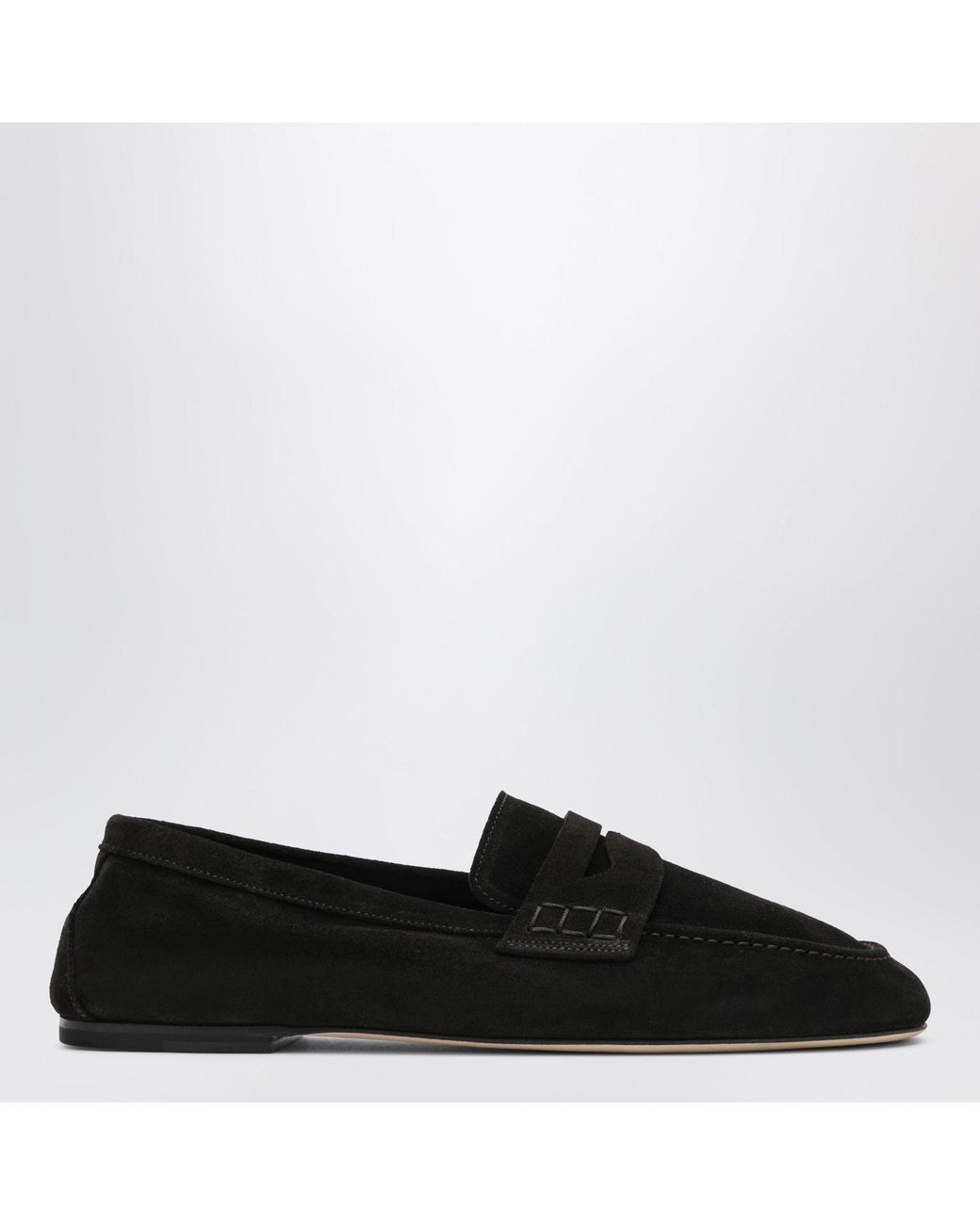 Dear Frances Black Espresso Suede Loafers