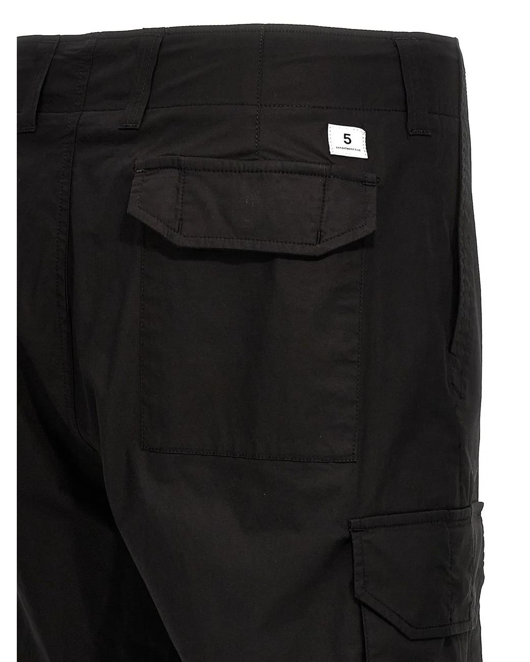 Department 5 Black 'Fleet' Cargo Trousers for men