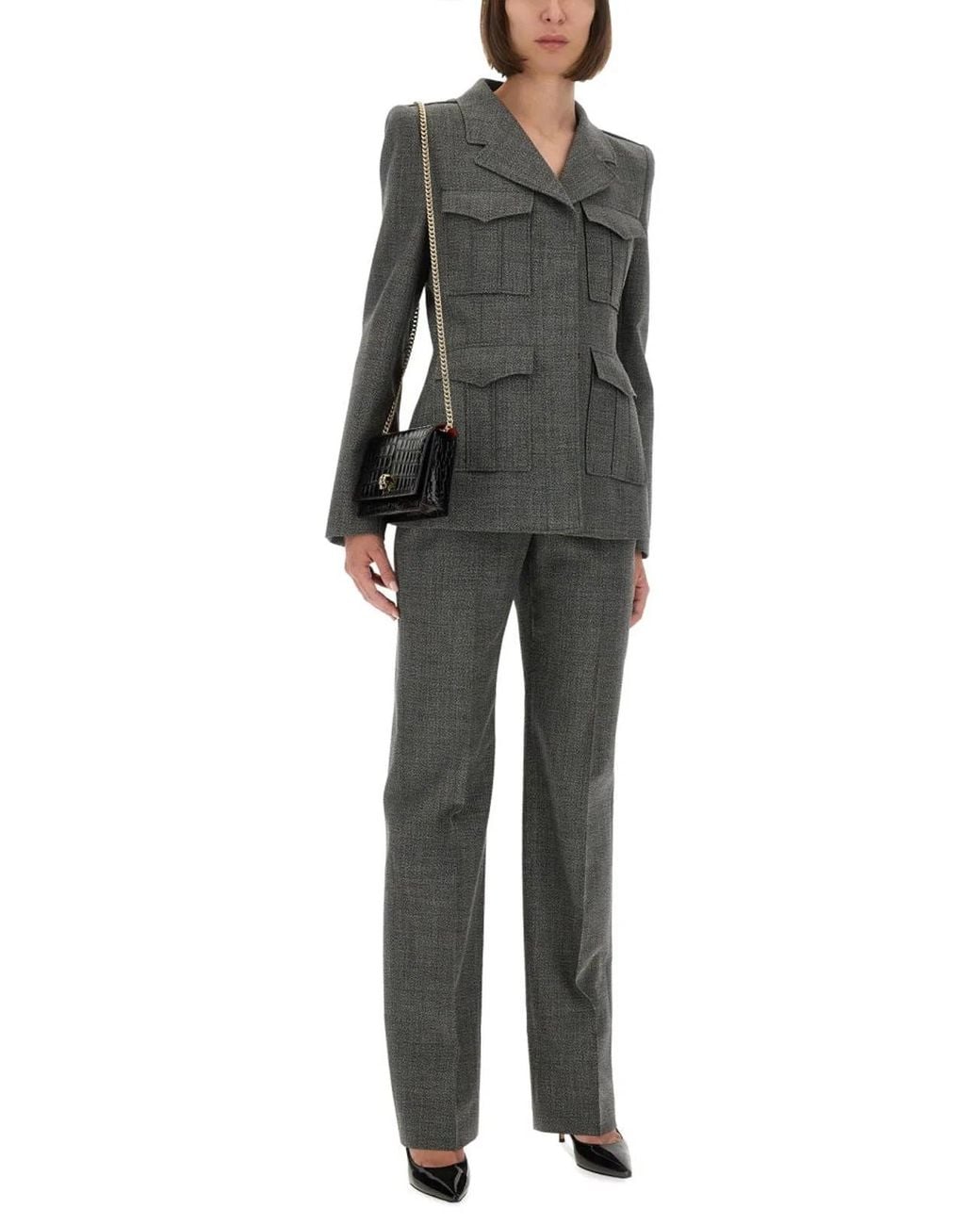 McQueen Gray Wool Pants