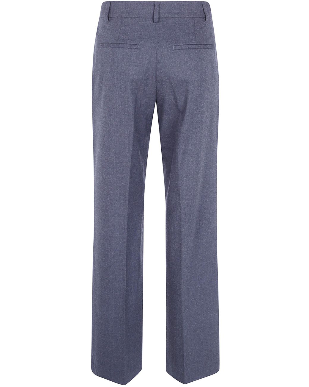 Seventy Blue Wool Wide Leg Trousers