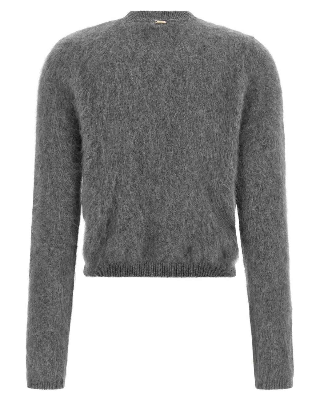Twinset Gray Twin Set Brushed Wool Sweater